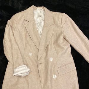 Tan Linen Blazer